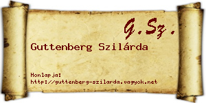 Guttenberg Szilárda névjegykártya